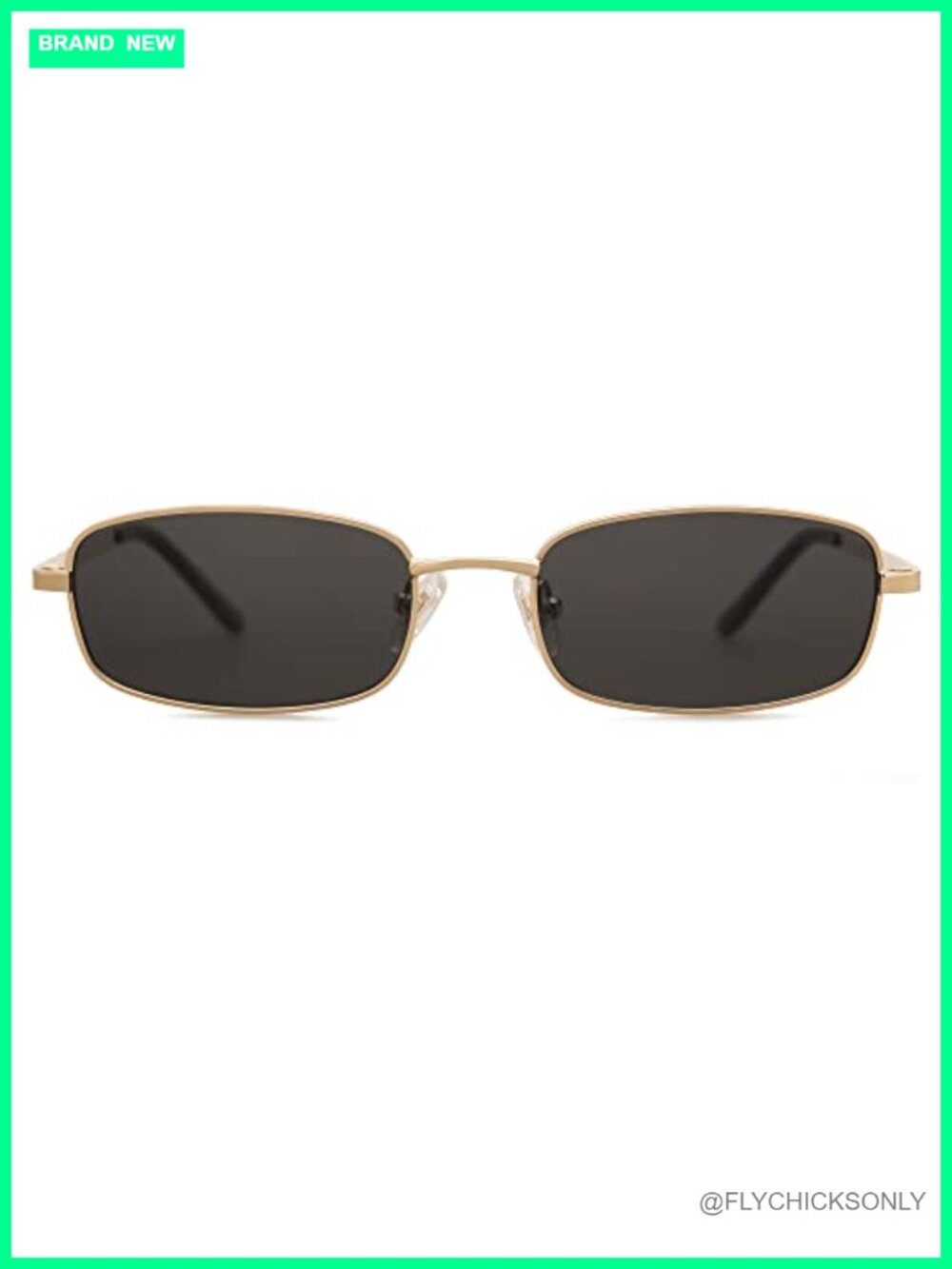 Trendy Rectangle Sunglasses Womens Mens Retro 80s 90s Y2k Chic Narrow Thin